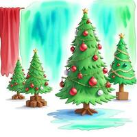Clásico Navidad árbol con regalos concepto foto