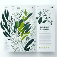 Nature,Business,flyer template Ai photo