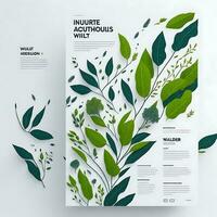 Nature,Business,flyer template Ai photo