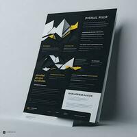 Nature,Business,flyer template Ai photo