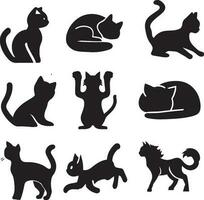 Cats silhouette, cat vector