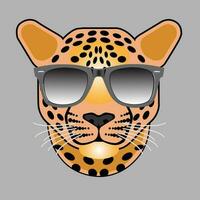 el lo más rápido animal en el mundo leopardo con el lentes vector