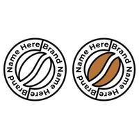 A coffee-shaped logo design in the middle covered by a minimalist circle is suitable for a coffee business logo vector