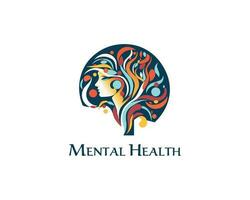 Mental Health awareness logo concept, mind growth logo template, mentality logo concept vector eps file