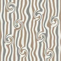 TEXTURED BEIGE VECTOR SEAMLESS BACKGROUND WITH MULTICOLORED VERTICAL WAVY STRIPES AND CURLS