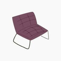 Upholstered furniture for the living room chair. vector