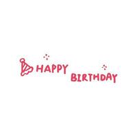 Handwritten modern brush lettering of Happy Birthday vector