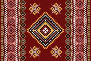 Seamless geometric ethnic asian oriental and tradition pattern design for texture and background. Silk and fabric pattern decoration for carpet, Thai clothing, wrapping and wallpaper vector