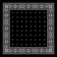 Simply Bandana decorated with white geometric ornament lines that can be applied to fabrics of various colors vector