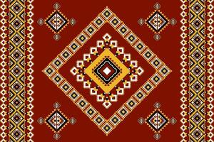 Seamless geometric ethnic asian oriental and tradition pattern design for texture and background. Silk and fabric pattern decoration for carpet, Thai clothing, wrapping and wallpaper vector