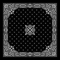 Simply Bandana decorated with white geometric ornament lines that can be applied to fabrics of various colors vector