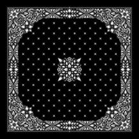 Simply Bandana decorated with white geometric ornament lines that can be applied to fabrics of various colors vector