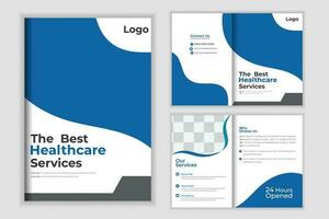 Medical Bi-Fold Brochure Design Template For Your Business vector