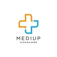 Medical logo vector with creative concept design idea