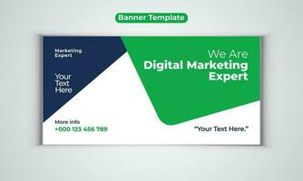 Digital marketing agency business banner design vector template