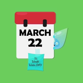 vector ilustración de fecha a conmemorar mundo agua día.