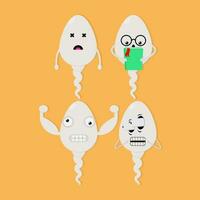 sperm character vector illustration