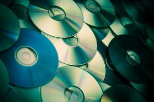 compacto discos lleno de música foto