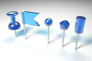 Cool Blue 3D Pins photo