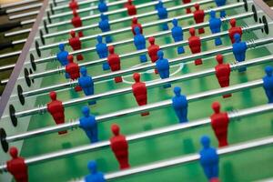 Table football closeup view. Bar sports. photo