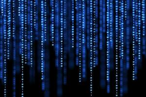 Streaming Binary Code Background Illustration. photo