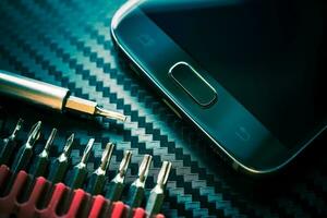 Phone and Electronic Devices Repair Services Concept photo