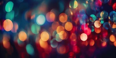 Magical Abstraction - Bokeh Background with Abstract Lights and Background. Generative AI, photo