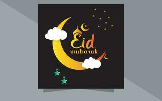 Eid Mubarak vector template design