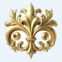 Gold ornament. Antique style gold. Eelegant luxury design, golden elements in baroque. Gold vintage baroque. Generative AI photo