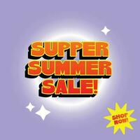 Summer offer banner for promotion in modern style vector