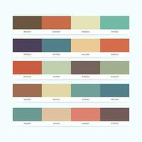 Retro Vintage Color Palettes With Color Codes vector