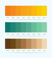 Color Palette Vector With Color Codes