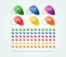 Abstract Shape Gradient Bullet Point Design vector