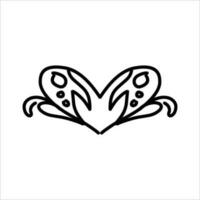 love ornament illustration, valentines day ornament, love icon design with attractive kha carving for valentines celebration vector