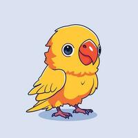 Cute parrot vector illustration. Cute cartoon parrot