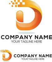 Letter d logo initial design template vector