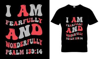 I am fearfully and wonderfully made Psalm 139 14 vector