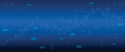 Digital financial data illustration background, line graphic, line, finance, stock, trading, investment, dark blue background, vector