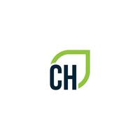 Letter CH logo grows, develops, natural, organic, simple, financial logo suitable for your company. vector