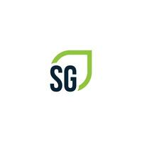 letra sg logo crece, desarrolla, natural, orgánico, simple, financiero logo adecuado para tu compañía. vector