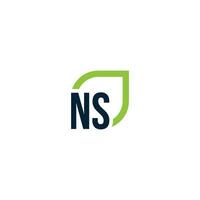 Letter NS logo grows, develops, natural, organic, simple, financial logo suitable for your company. vector