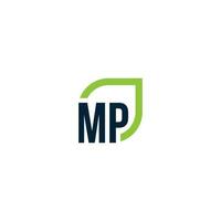 Letter MP logo grows, develops, natural, organic, simple, financial logo suitable for your company. vector