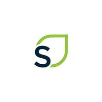 Letter S logo grows, develops, natural, organic, simple, financial logo suitable for your company. vector