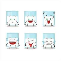 Cartoon character of glass of milk with smile expression vector