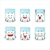 Cartoon character of glass of milk with smile expression vector