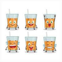 Cartoon character of papaya juice with smile expression vector