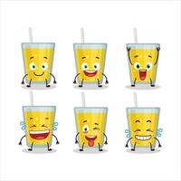 Cartoon character of banana juice with smile expression vector