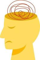 doodle heads symbolizing psychological problems icon vector