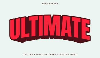 Ultimate text effect in 3d style vector