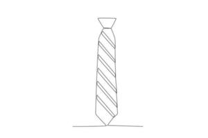 Vector tie oneline drawn with a black contour line. illustration of a doodle-style tie. coloring book for the design